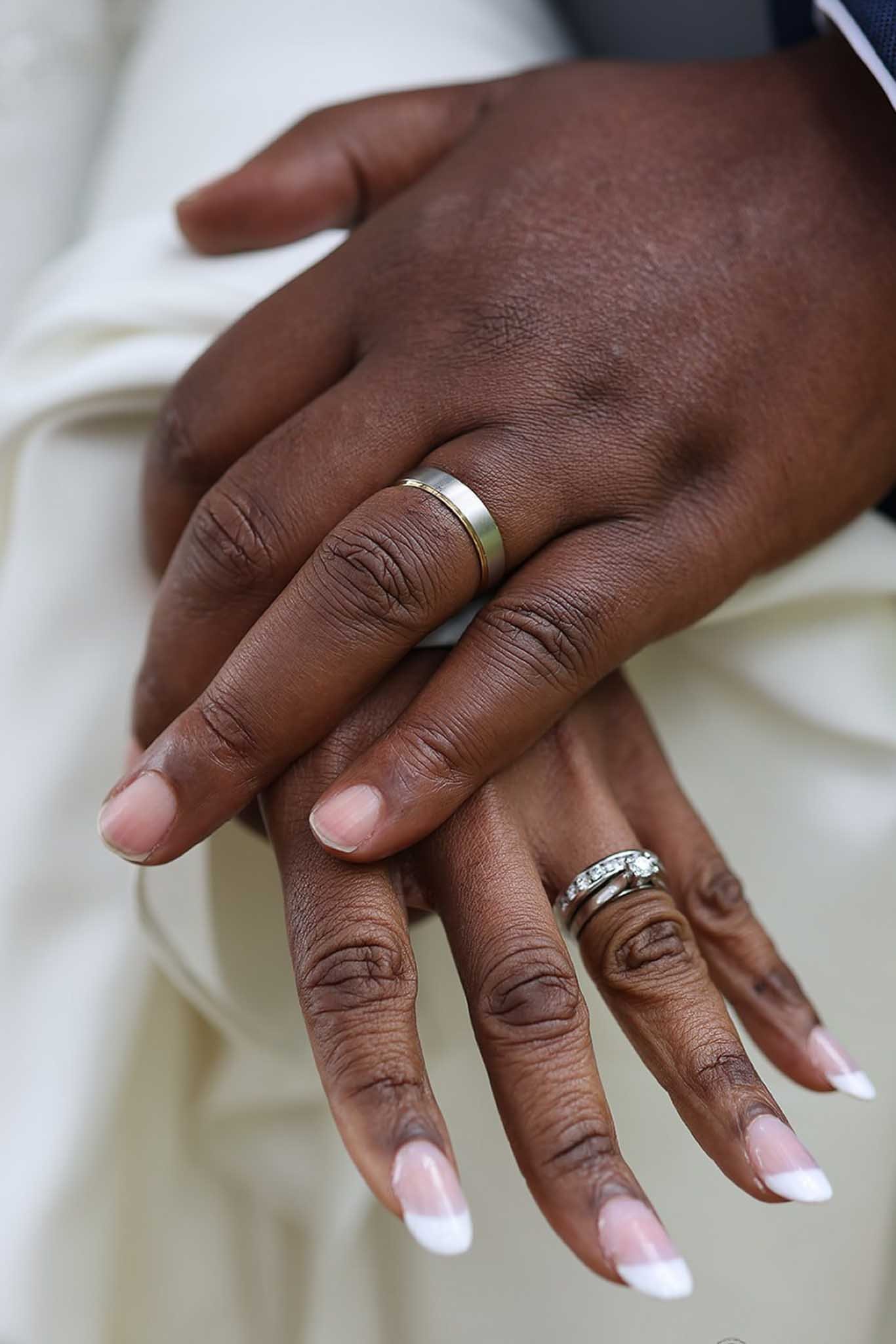 Wedding ring detail shot